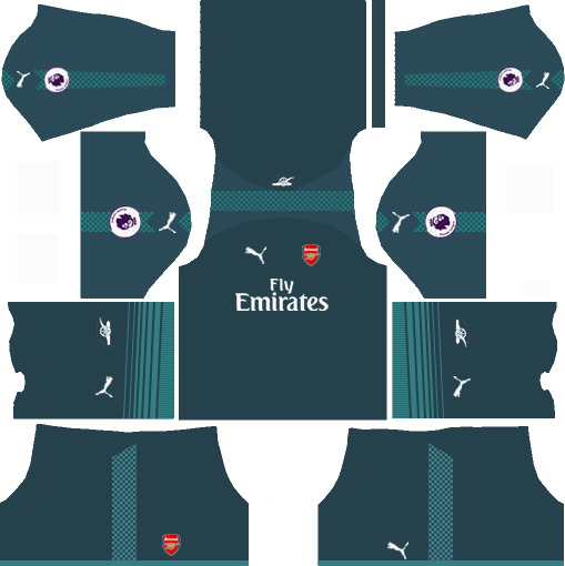 Goalkeeper Home Kit Arsenal Dream League Soccer 2017 - 2018